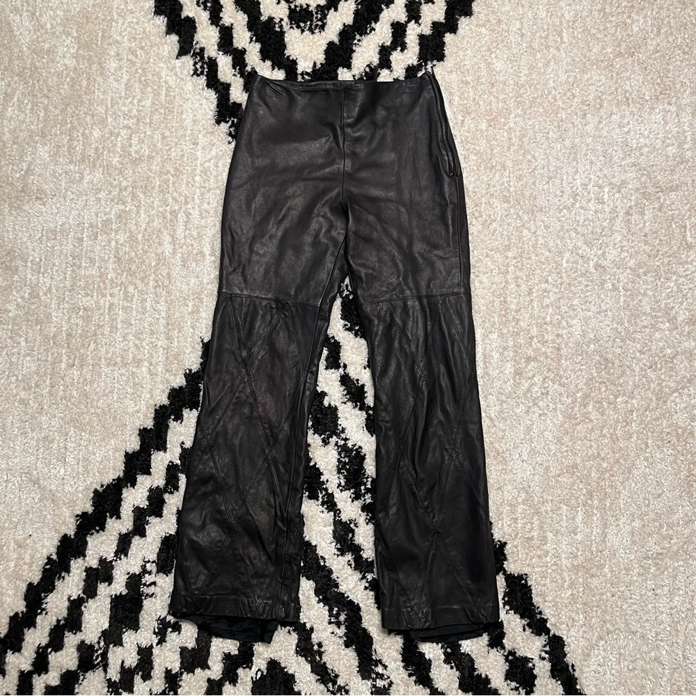Black Leather Danier Pants